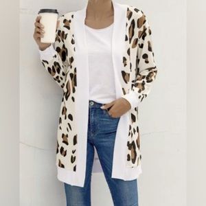 Floral Blooming | Open Long Cardigan Sweater